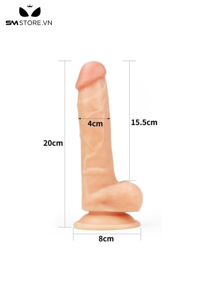 SMT1906 - Dương vật giả Lovetoy khổng lồ đế gắn tường dài 20cm
