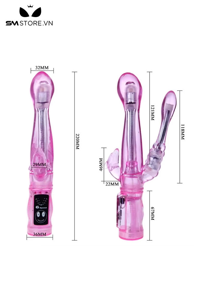 SMT2026 - Máy rung đa năng 3 nhánh kích thích điểm G dài 22cm