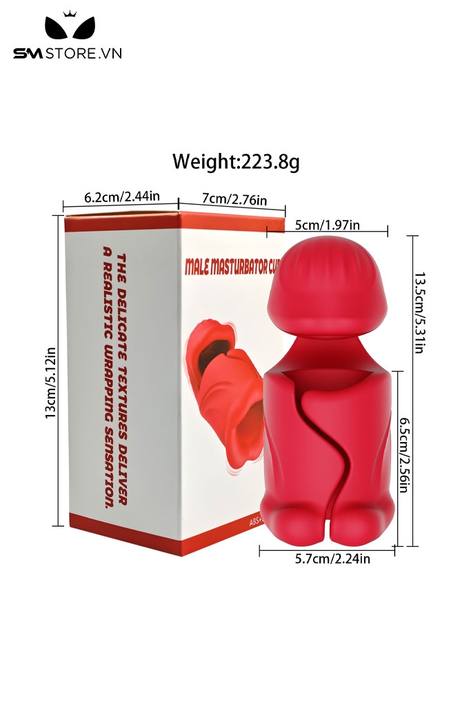 SMT2365 - Máy thủ dâm cho nam có 9 tần số sạc điện dài 13.5cm