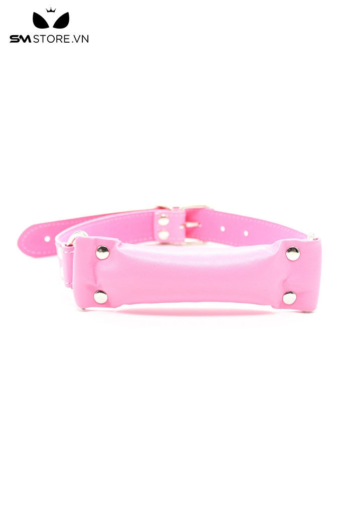 SMT1411 - Bit gag dài 13cm chất liệu giả da PU đính đinh tán
