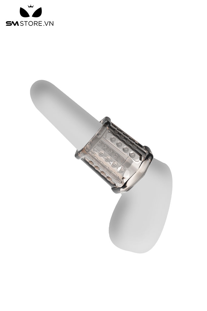 SMT2769 - Vòng đeo dương vật Pretty Love đen trong suốt dài 55mm