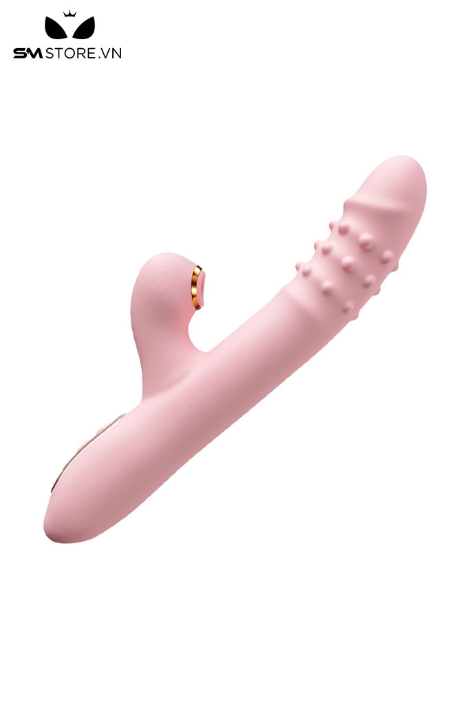 SMT2405 - Dương vật giả rung xoay thụt kết hợp tỏa nhiệt dài 21cm