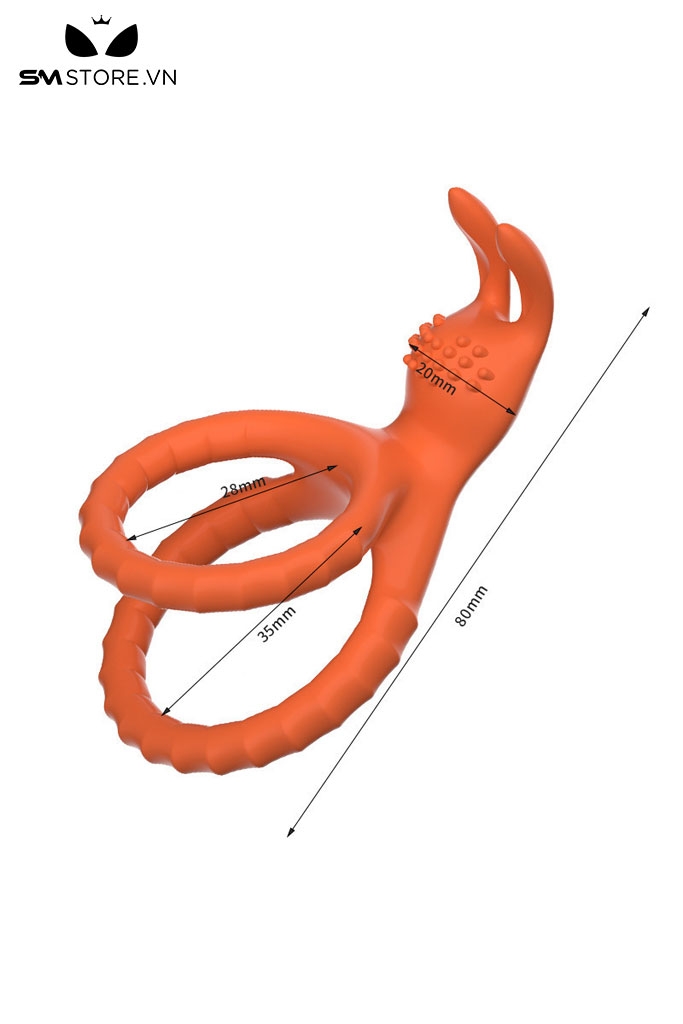 SMT2448 - Vòng đeo dương vật tai thỏ silicon đường kính 35mm