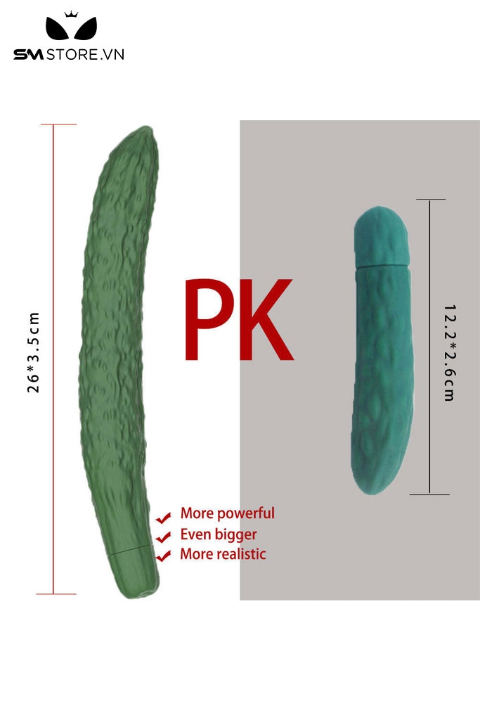 SMT2673 - Máy rung ngụy trang quả dưa chuột có 10 chế độ dài 26cm