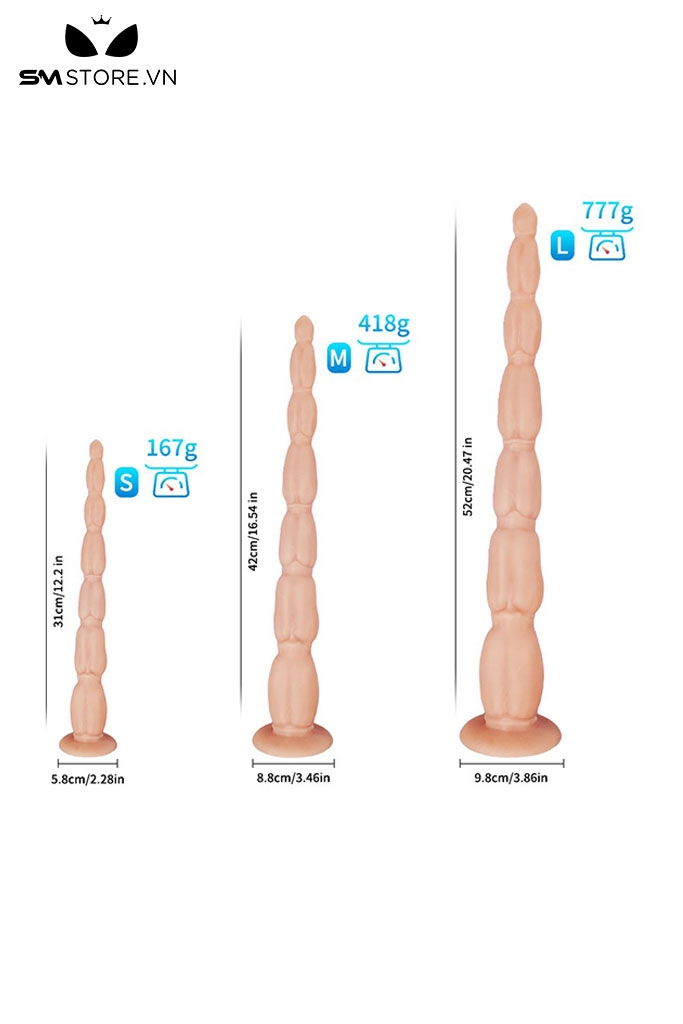 SMT1330 - Đồ chơi hậu môn anal plug siêu dài bằng silicon mềm dẻo