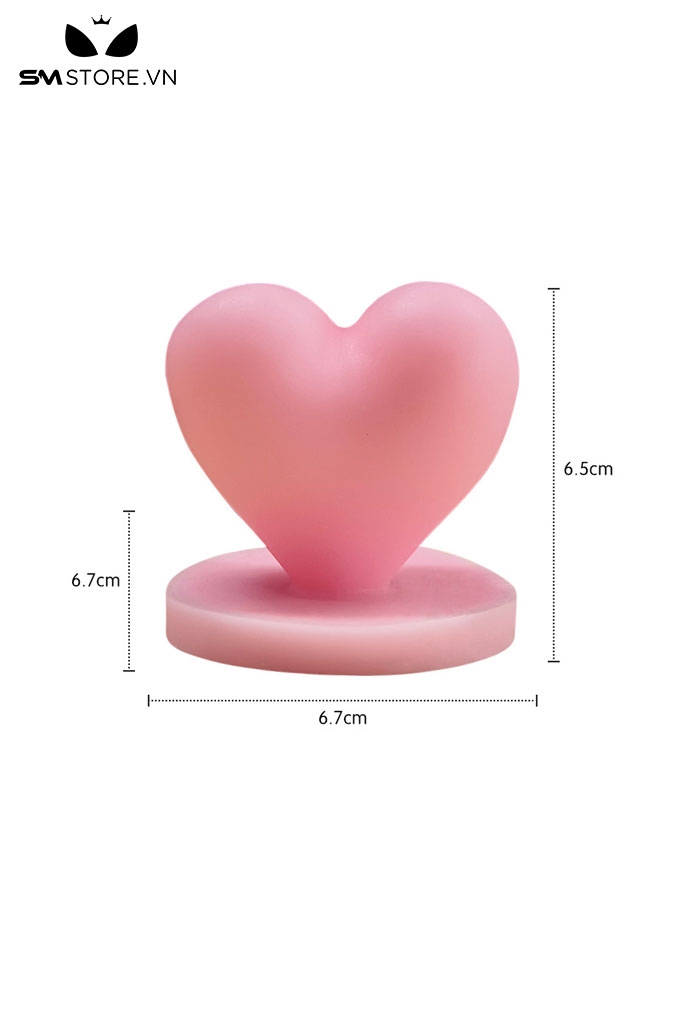 SMT1583 - Nến tình yêu hình trái tim dài 6.5cm bằng sáp thực vật