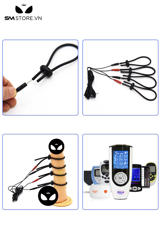 SMT2799 - Vòng đeo dương vật dây 4 có nút điều chỉnh mức độ