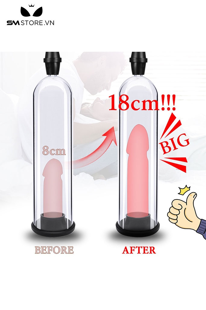 SMT549 - Máy tập tăng kích thước dương vật kéo tay có âm đạo giả dài 185mm