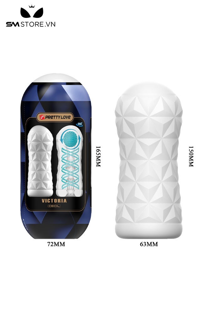 SMT303 - Cốc thủ dâm silicon mềm Pretty Love có bi lăn dài 150mm