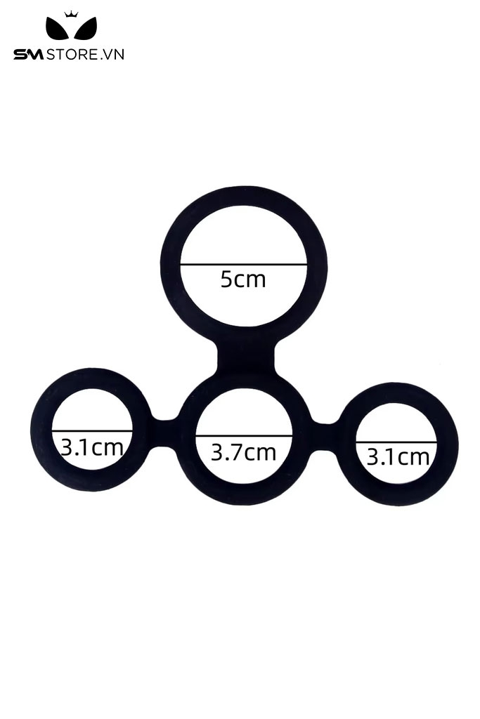 SMT2253 - Vòng đeo dương vật silicon có 4 vòng chất liệu silicon mềm