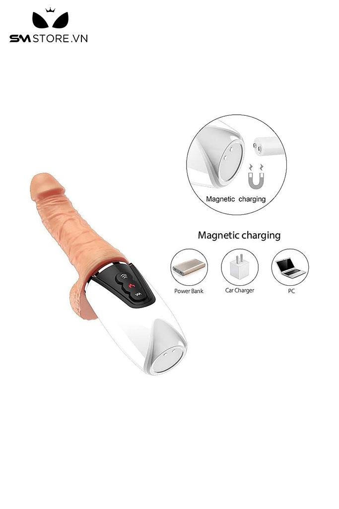 SMT847 - Dương vật giả 7 chế độ rung thụt và sưởi ấm đến 37 độ