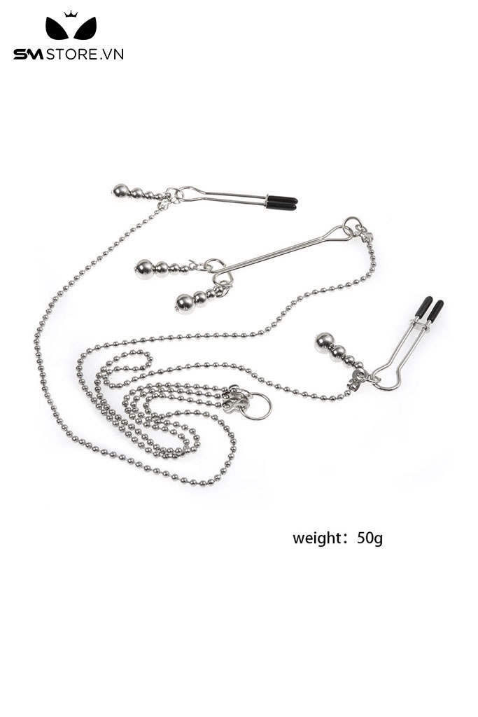 SMT1556 - Kẹp âm vật và núm vú thiết kế 3 đầu gắn 3 chuông