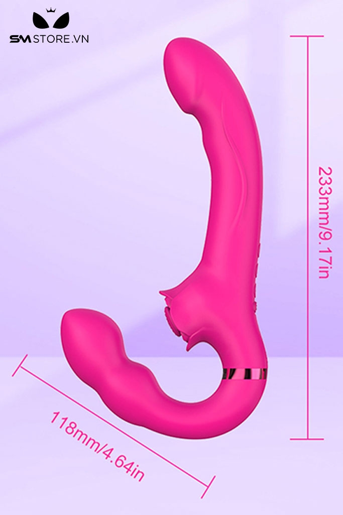 SMT1652 - Máy rung hình dương vật với 3 điểm chạm điều khiển từ xa