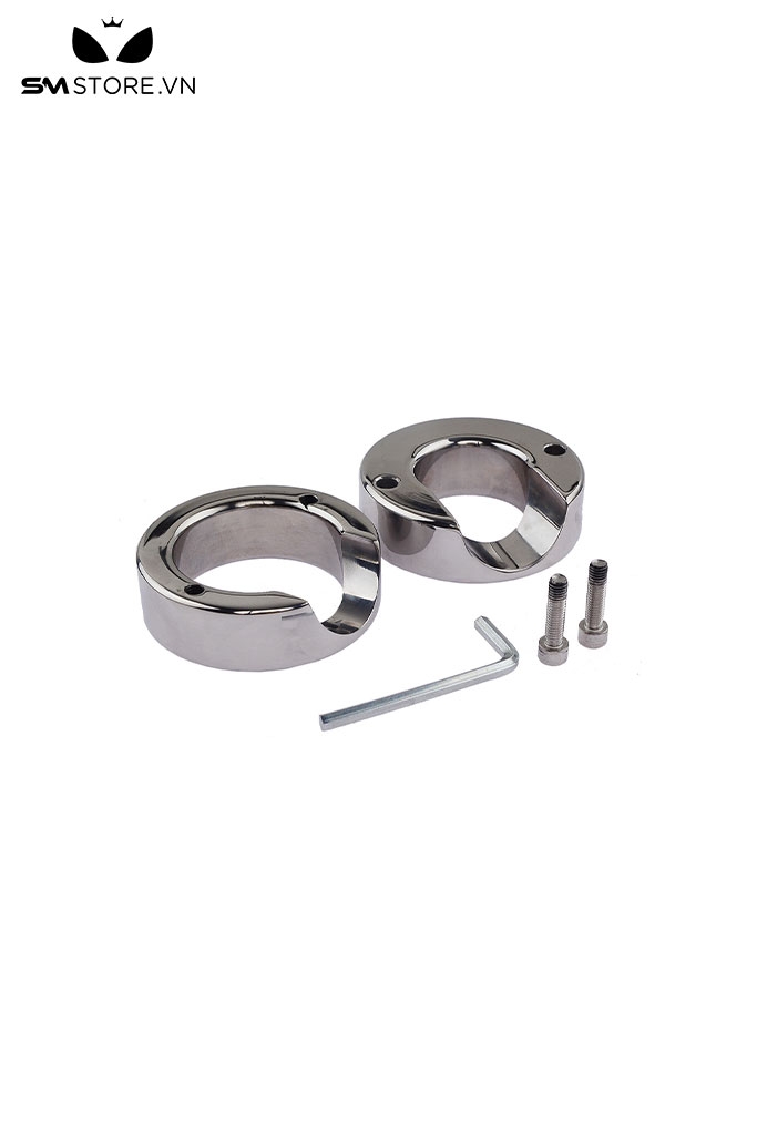 SMT617 - Vòng đeo dương vật inox 2 lớp có thể tháo rời dài có 2 size