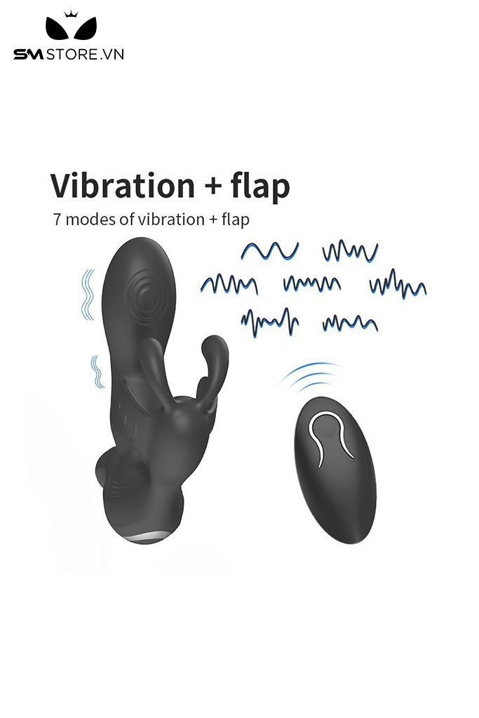 SMT1327 - Máy rung điều khiển từ xa bằng silicon có 7 tần số sạc USB