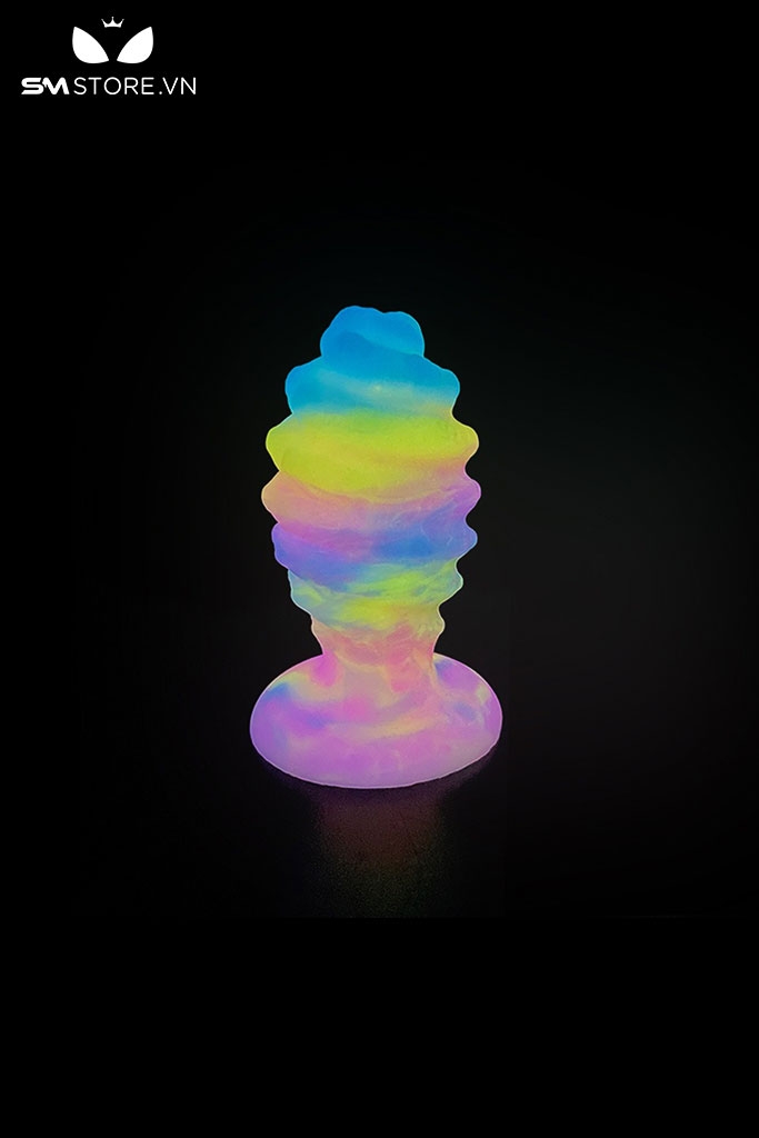 SMT1286 - Phích cắm hậu môn silicon mềm dẻo phát sáng có 5 size