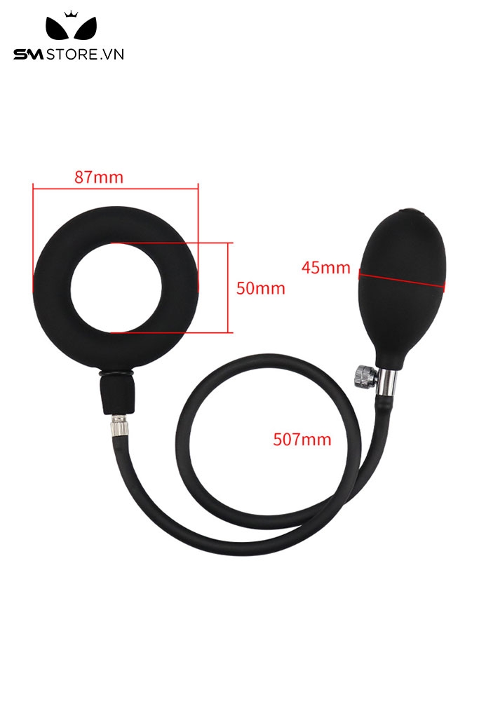SMT2461 - Anal pump kèm vòng đeo dương vật bơm tay đường kính 87mm