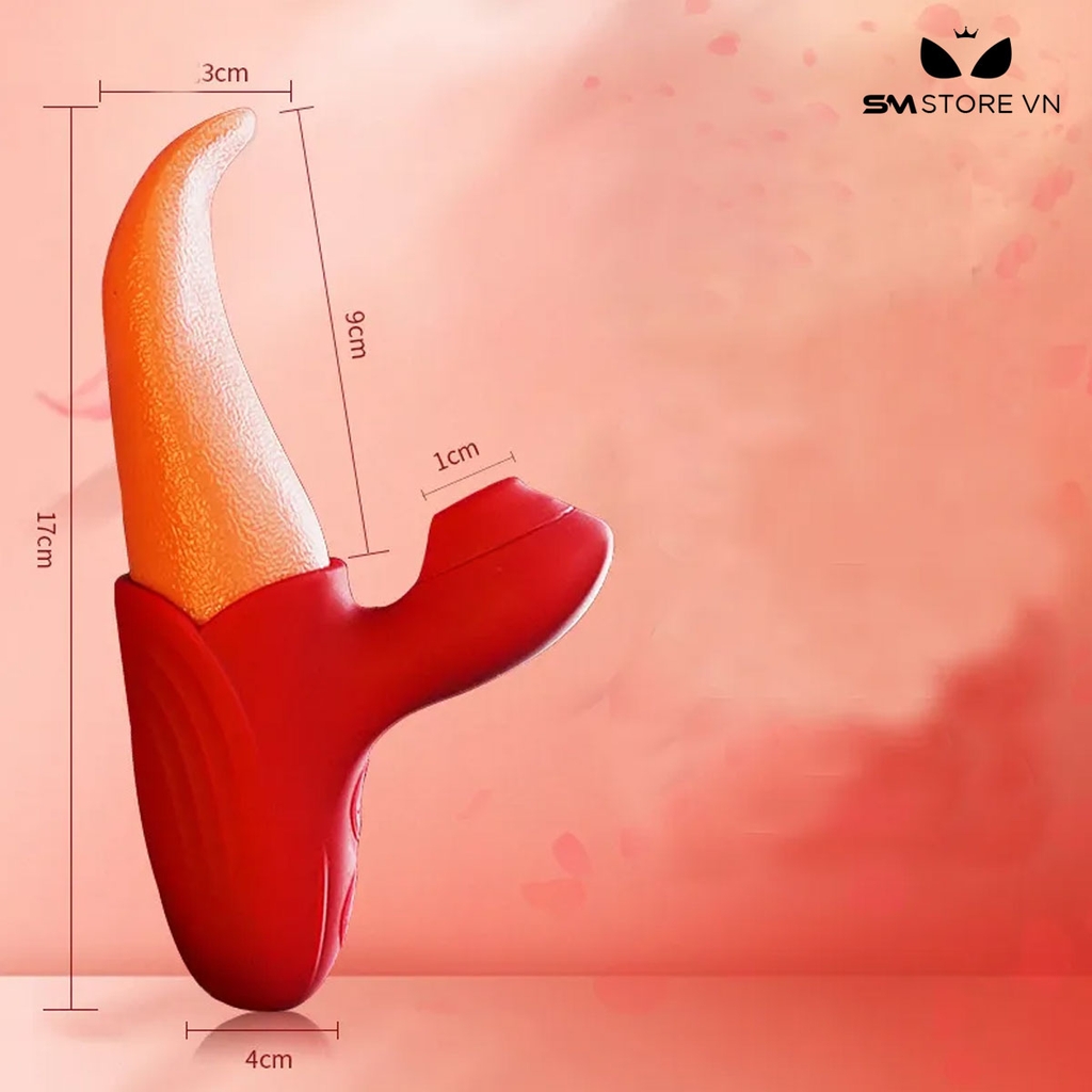 SMT2778 - Lưỡi rung hút silicon có 10 tần số sạc điện dài 17cm