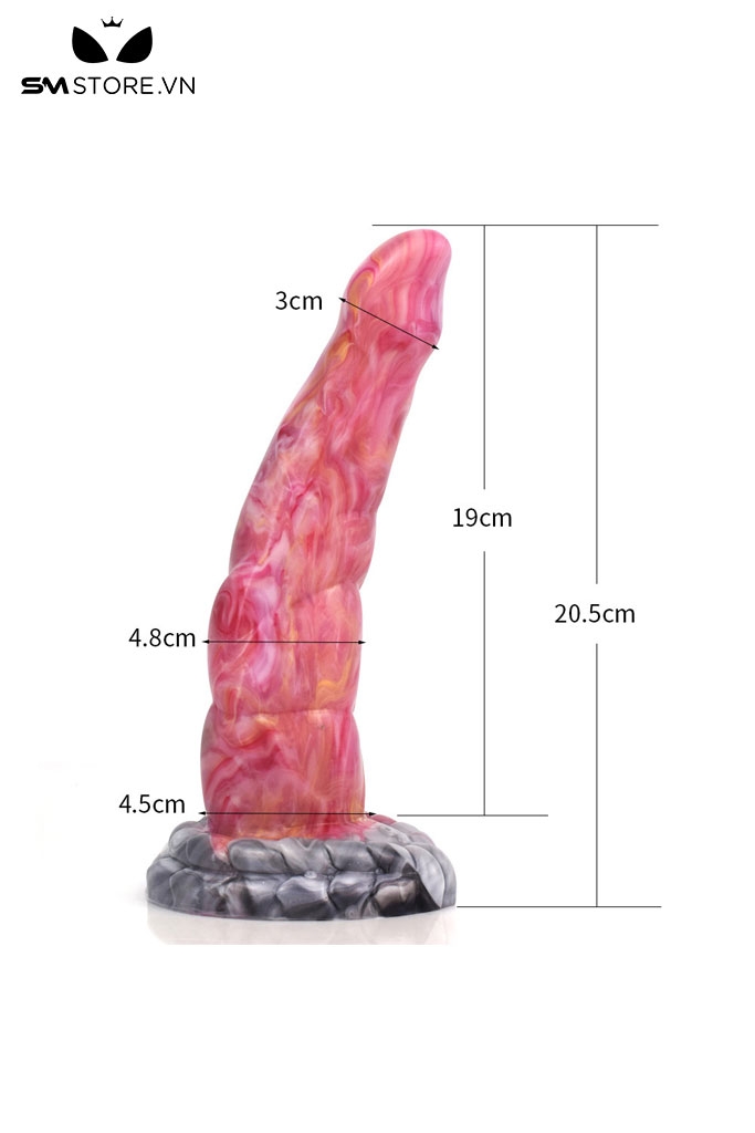 SMT2821 - Dương vật giả dạng tầng bắn tinh dài 20.5cm silicon mềm
