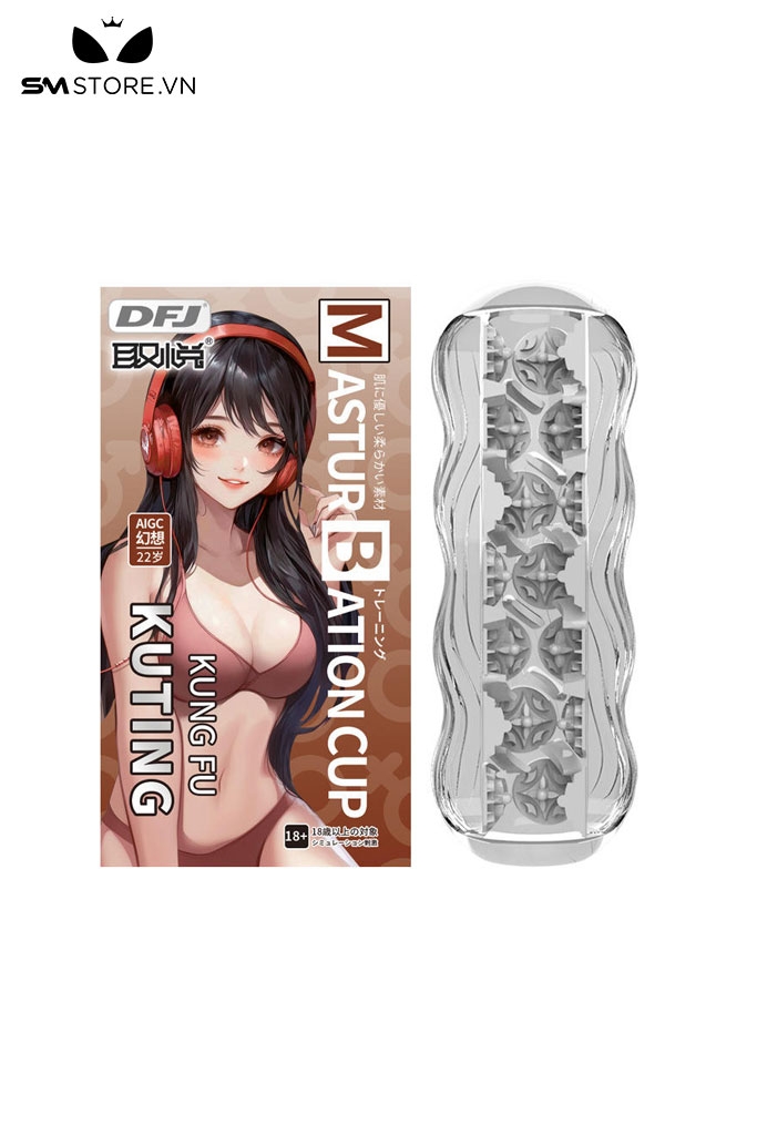 SMT1684 - Cốc thủ dâm silicon mềm dẻo trong suốt dài 13.7cm