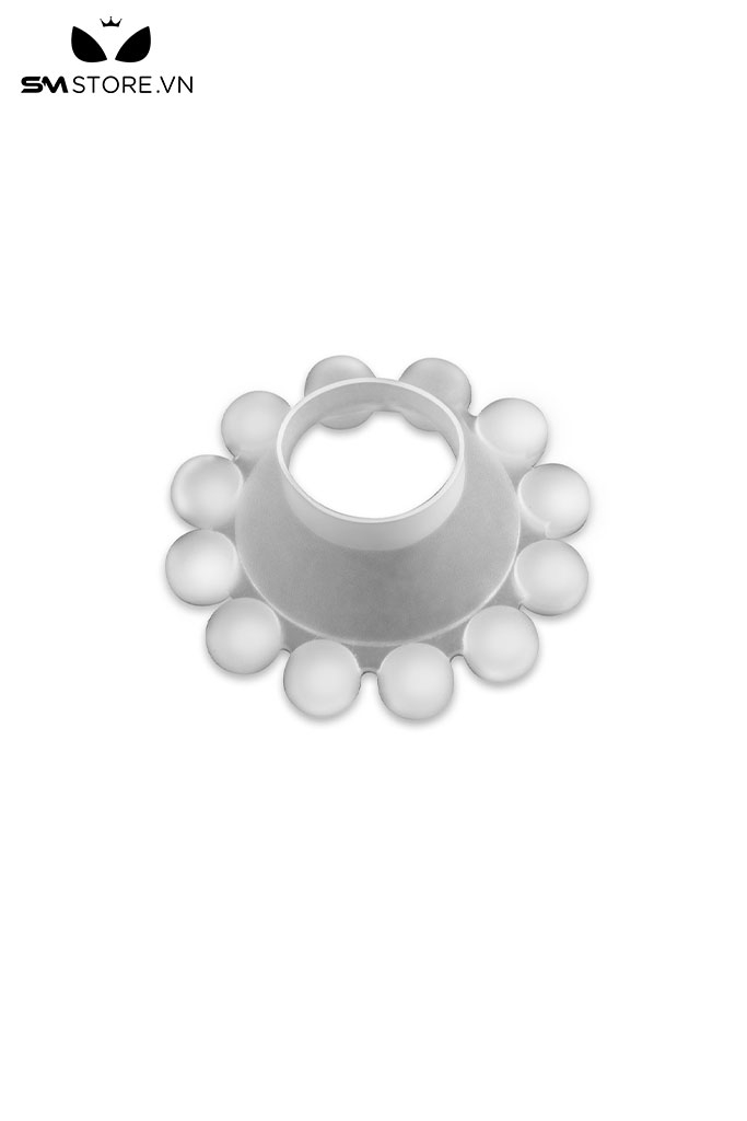 SMT460 - Bộ 3 vòng đeo dương vật có gai đặc silicon dẻo màu trắng
