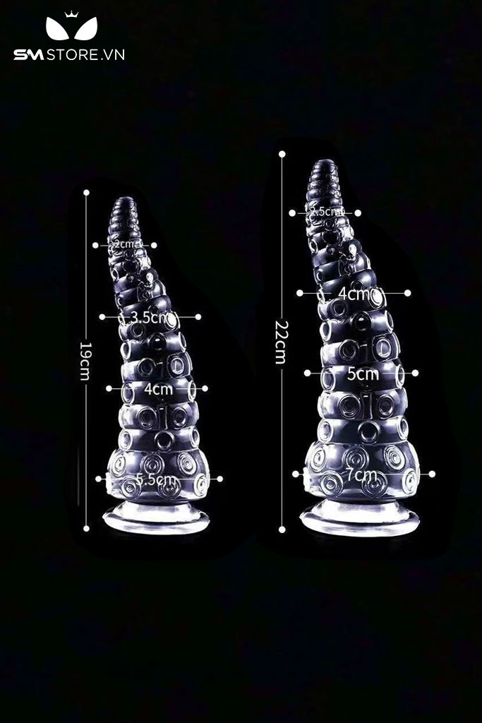 SMT436 - Dương vật giả vòi bạch tuộc màu trắng chất liệu silicon mềm