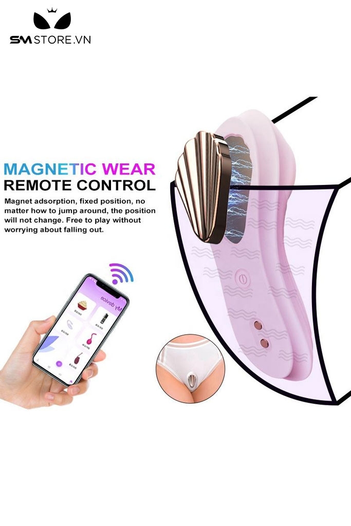 SMT1033 - Quần lót rung không dây có nam châm cố định dài 87mm