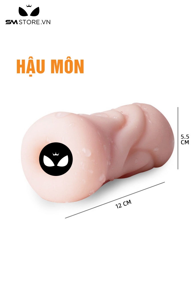 SMT1635 - Cốc thủ dâm âm đạo miệng và hậu môn dài 12cm