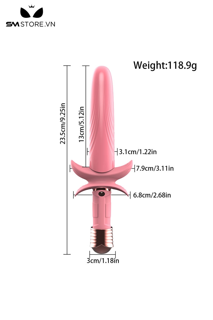 SMT2836 - Máy rung silicon ngụy trang hình chiếc kiếm dài 23.5cm