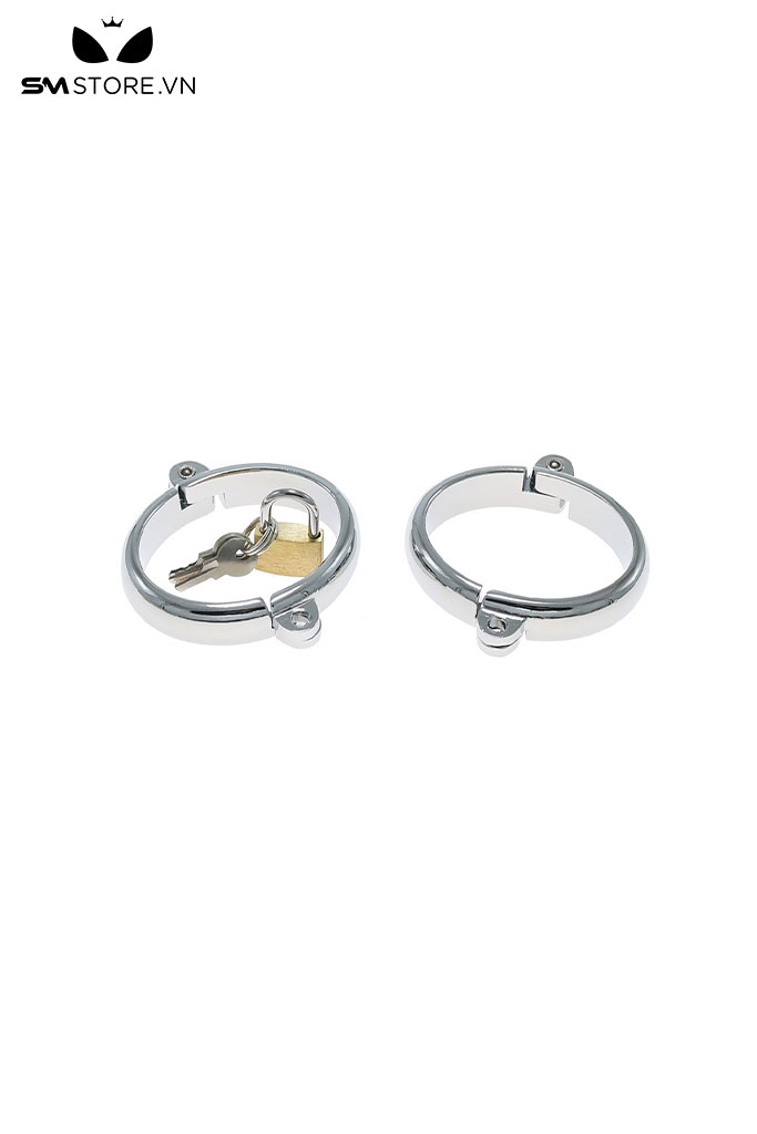 SMT270 - Còng tay tình yêu khóa tay chân oval kim loại có 4 size
