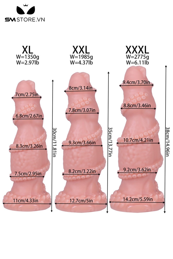 SMT2851 - Dương vật giả monster có xúc tu bạch tuộc chất liệu silicon