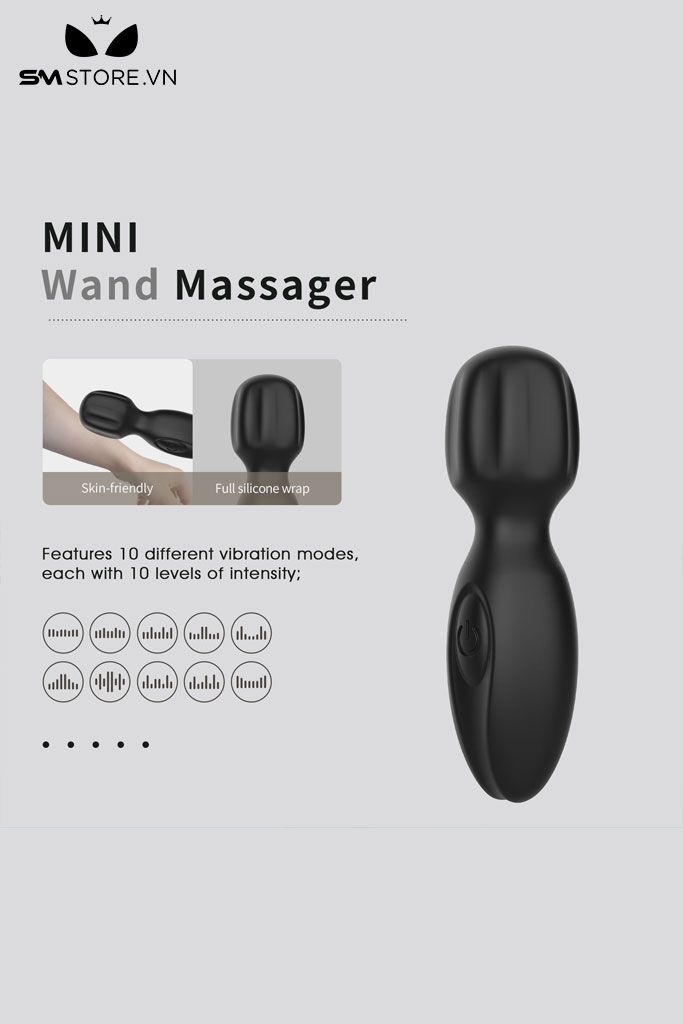 SMT2910 - Chày rung mini có 10 chế độ sạc điện dài 110mm