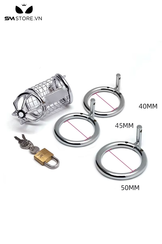 SMT2171 - Khóa dương vật dạng lồng inox cao cấp không gỉ