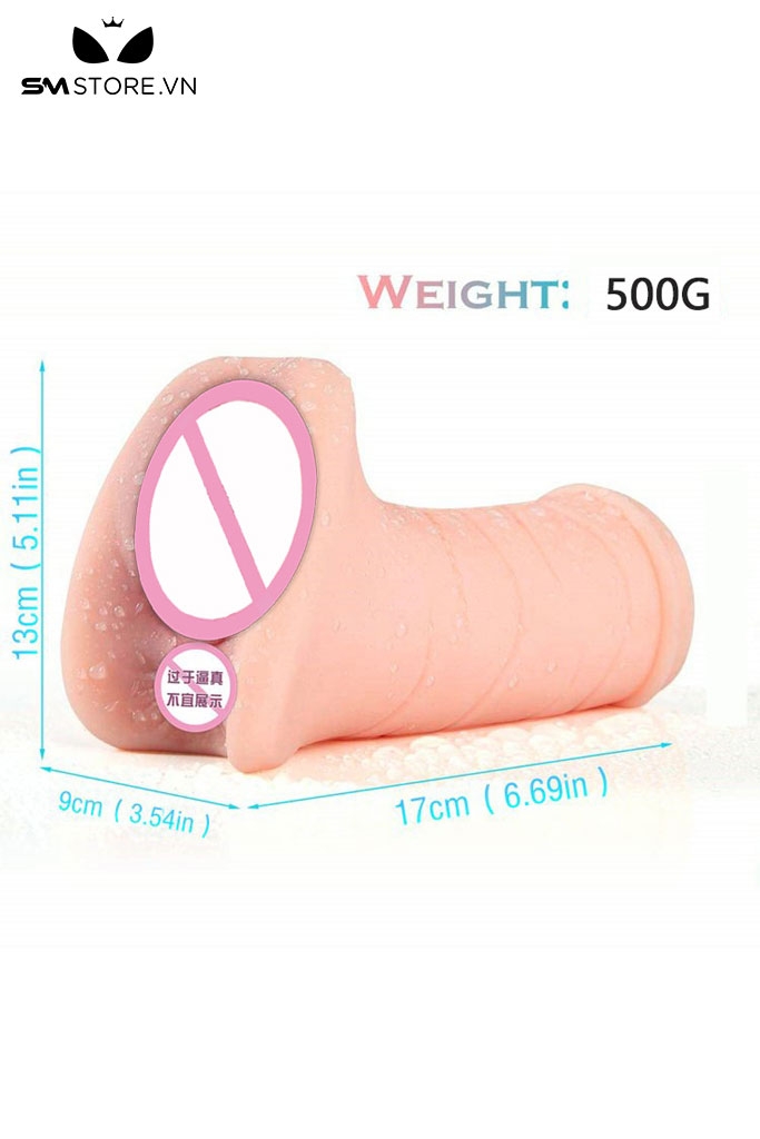 SMT2563 - Âm đạo giả silicon mềm dài 17cm có nhiều hạt nổi trong