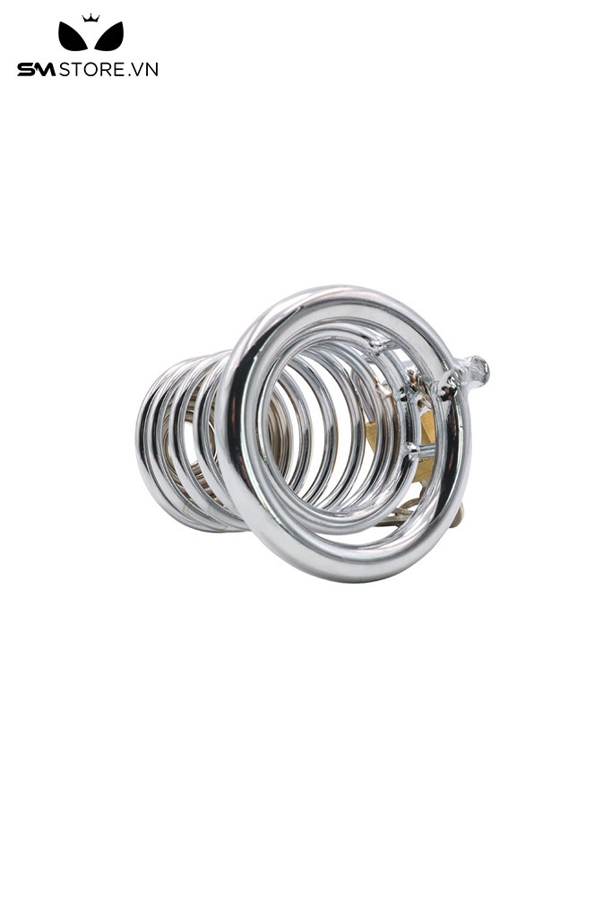 SMT2048 - Khóa dương vật inox dạng lồng với 12 thanh tròn