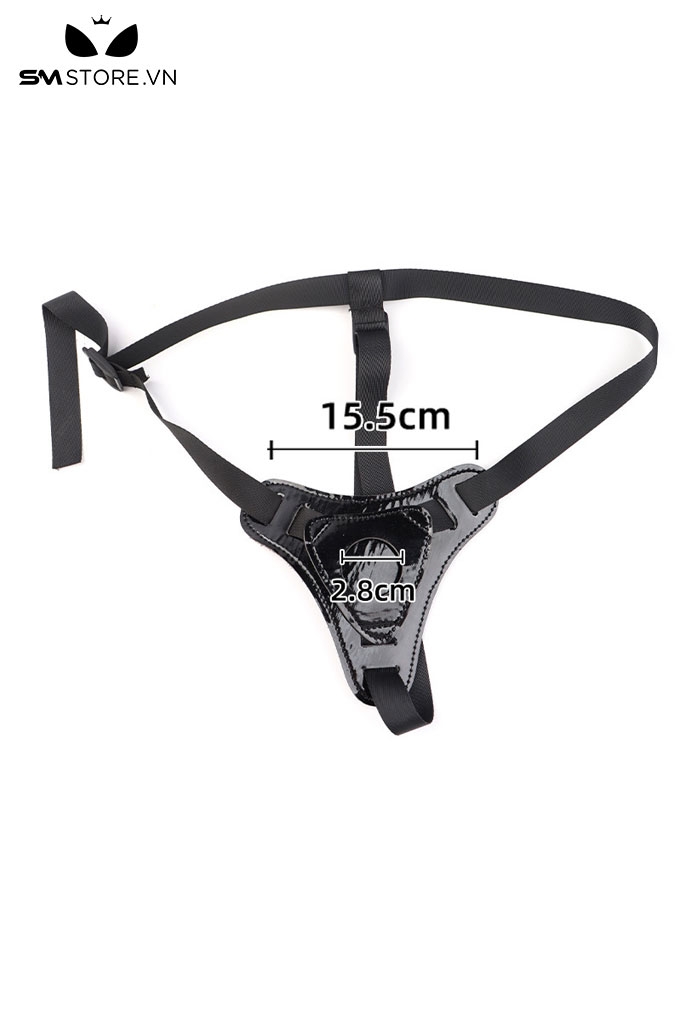 SMT1649 - Dây đai đeo dương vật chất liệu da bóng có thể chỉnh