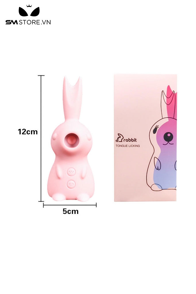 SMT1638 - Máy hút âm vật núm vú ngụy trang con thỏ hồng dài 11.6cm