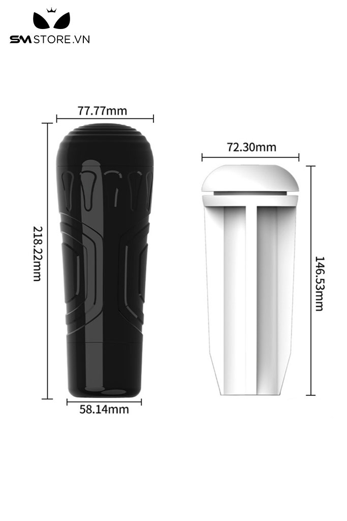 SMT2371 - Cốc thủ dâm silicon rung 12 chế độ sạc điện dài 23cm