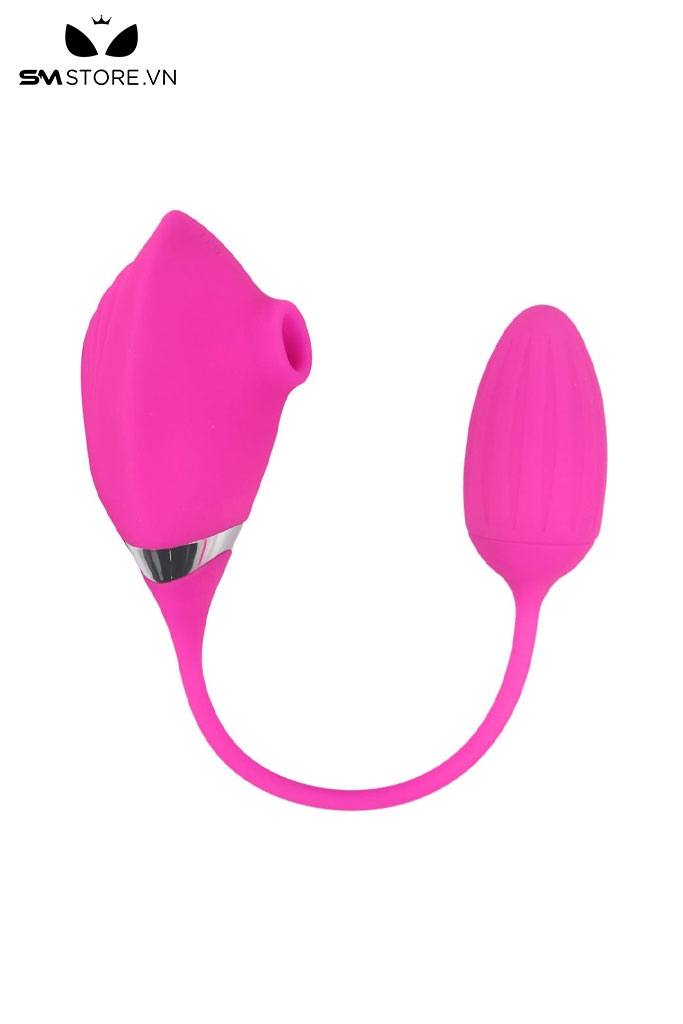 SMT1932 - Trứng rung hút 2 đầu silicon dài 32cm sạc điện chống nước