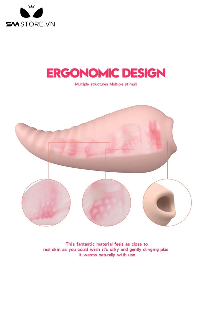 SMT1535 - Cốc thủ dâm silicon mềm ngụy trang con cá hồng dài 17cm