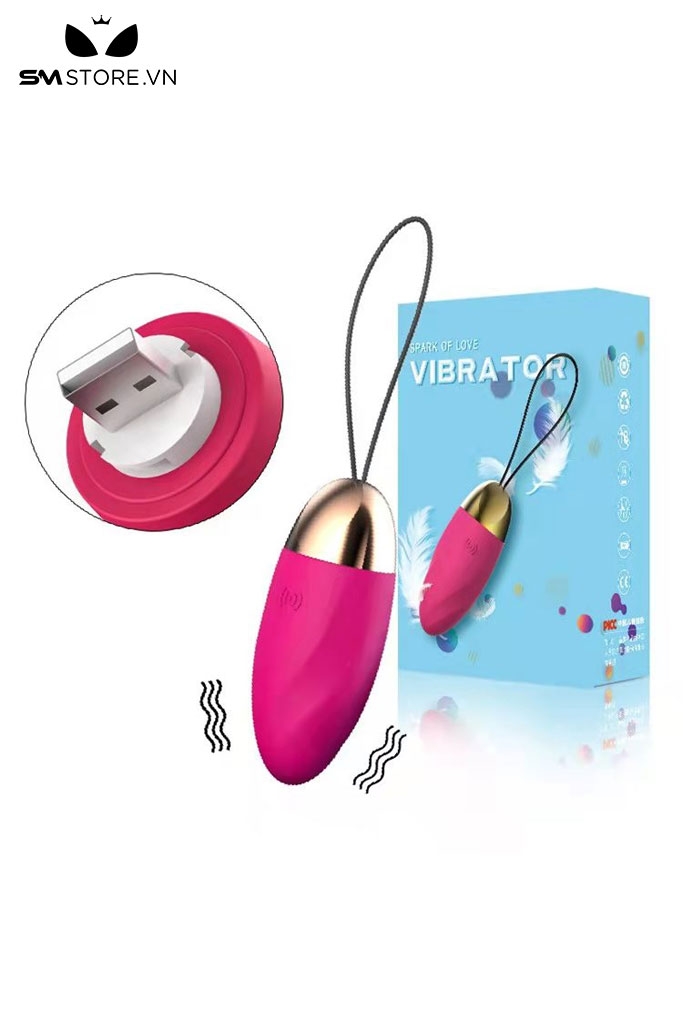SMT3098 - Trứng rung tình yêu giá rẻ sạc USB chất liệu silicon dài 14.5cm
