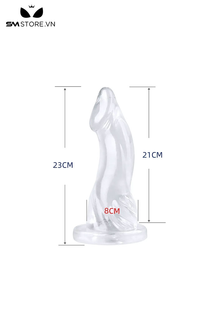 SMT1350 - Dương vật giả silicon có thể uốn cong trong suốt có 3 size