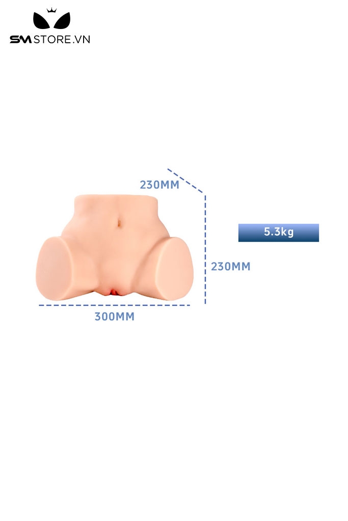SMT1943 - Khuôn mông silicon có âm đạo và hậu môn dài 23cm