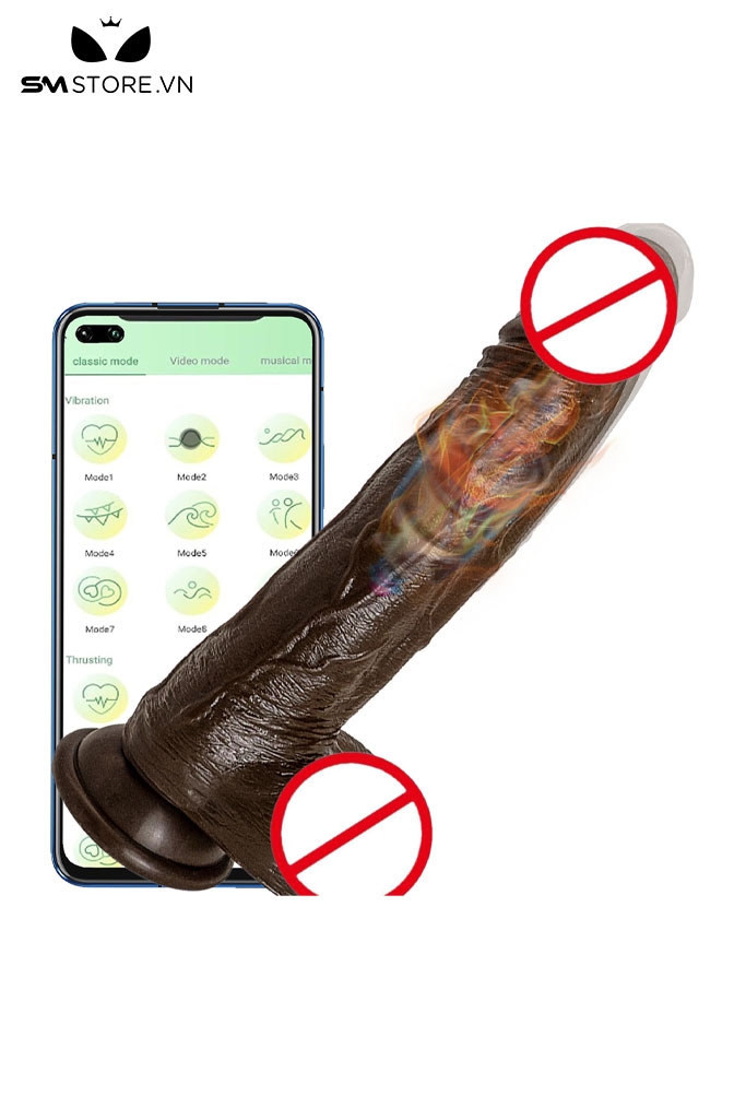 SMT2279 - Dương vật giả Châu Phi rung thụt điều khiển từ xa dài 21.5cm