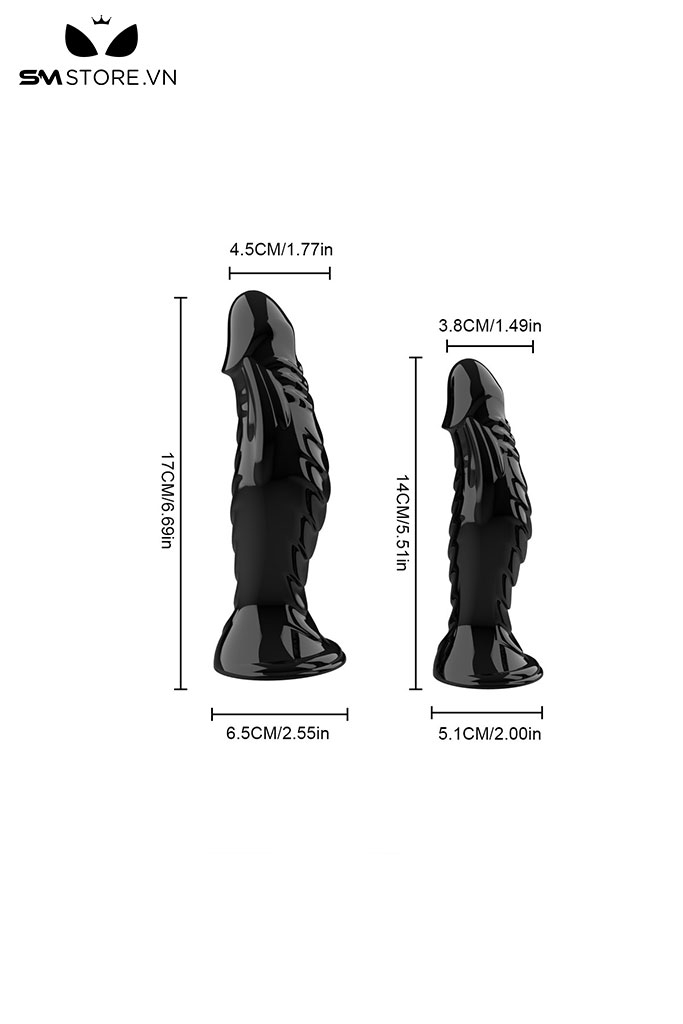 SMT1252 - Dương vật giả silicon 2 đầu dài 14 và 17cm liền quần