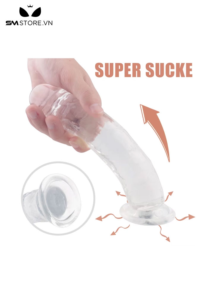 SMT840 - Dương vật giả silicon không bìu với 7 size màu trắng