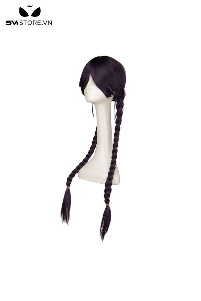 SMP146 - Tóc giả cosplay dạng tết bím dài 60cm màu đen tím