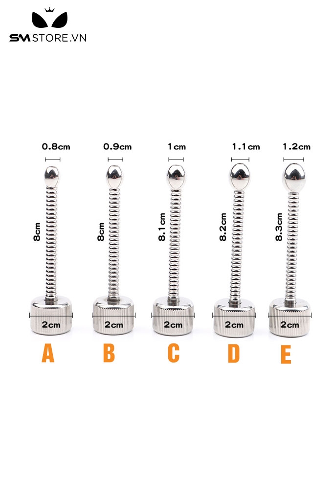 SMT2211 - Que niệu đạo inox không gỉ có đầu tròn có 5 size