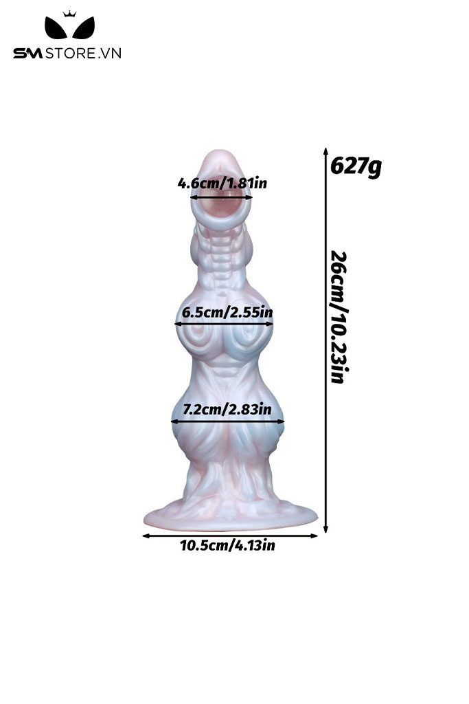 SMT3020 - Anal plug ngụy trang rồng 1 mắt và đế dính tường dài 26cm