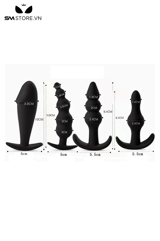 SMT1971 - Bộ 4 cái phích cắm silicon mềm dẻo siêu kích thích